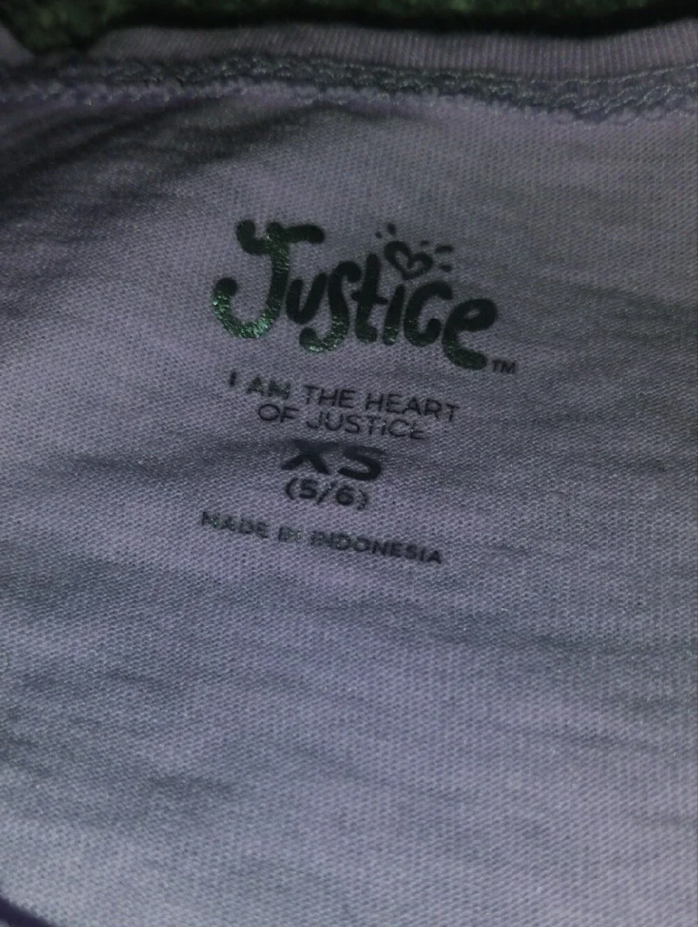 Justice Lavender Tank Top with Pastel Rainbow Logo